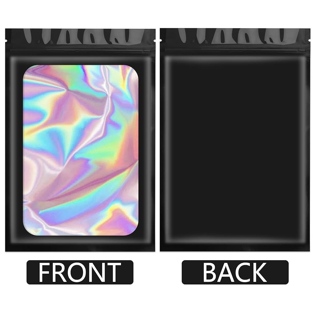 HASTHIP® 300PCS Smell Proof Mylar Chocolate Candy Treat Cookie Resealable Multifunctional Bags for Storing Food Jewellery and Hardware Black 7.5 X 12cm HASTHIP® 300PCS Smell Proof Mylar Chocolate Candy Treat Cookie Resealable Multifunctional Bags for Storing Food Jewellery and Hardware Black 7.5 X 12cm